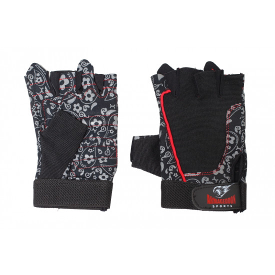 Womens fitness gloves ARMAGEDDON SPORTS Flower Black