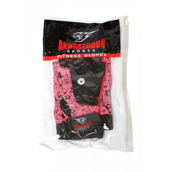 Womens fitness gloves ARMAGEDDON SPORTS Flower Pink