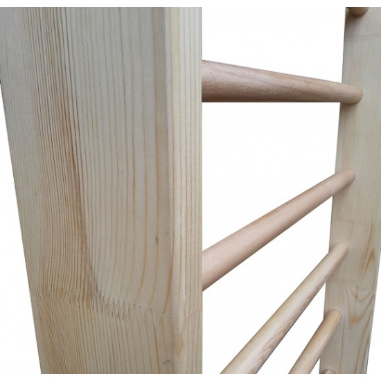 Swedish ladder made of coniferous massif and beech Sticks