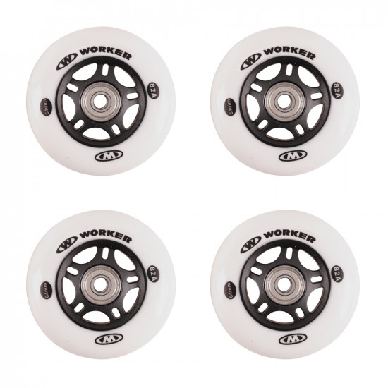 Set 4 pcs – Wheels 64mm and Bearing ABEC-5 carbon