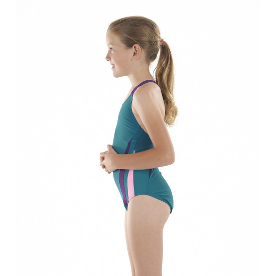 Junior Girls Byron Crossback Swimsuit Junior Girls Byron Crossback Swimsuit