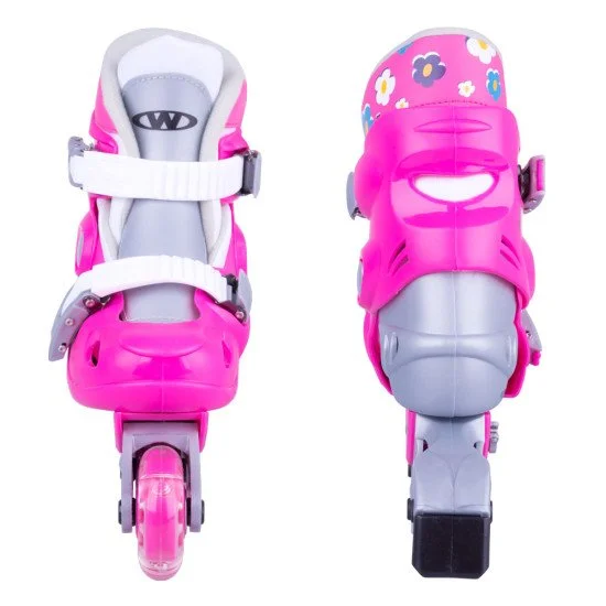 Children’s Rollerblading Set WORKER Polly LED - with glowing wheels