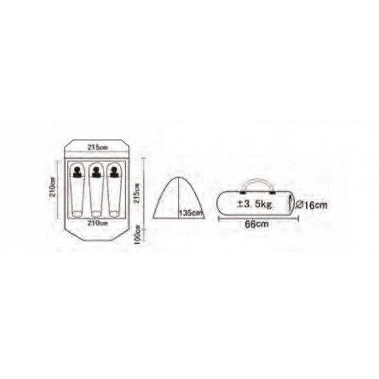 Tent HI-TEC Tondo III Tent HI-TEC Tondo III