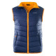 Mens quilted vest HI-TEC Solner, Blue/Orange