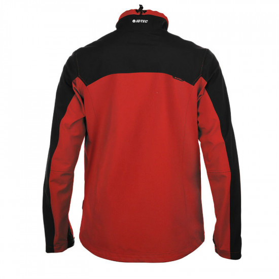 Mens fleece jacket HI-TEC Monar, Dark red/Black