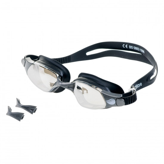 Swimming goggles AQUAWAVE Petrel, Black/Silver
