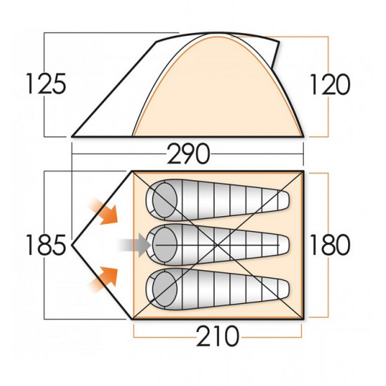 Tent  VANGO Rock 300