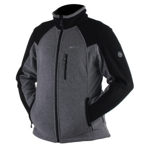 Mens fleece jacket HI-TEC Monar Ebony melange/Black