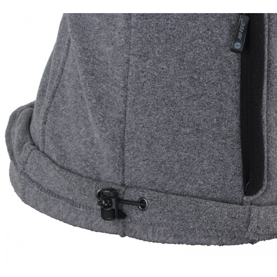 Mens fleece jacket HI-TEC Monar Ebony melange/Black Mens fleece jacket HI-TEC Monar Ebony melange/Black