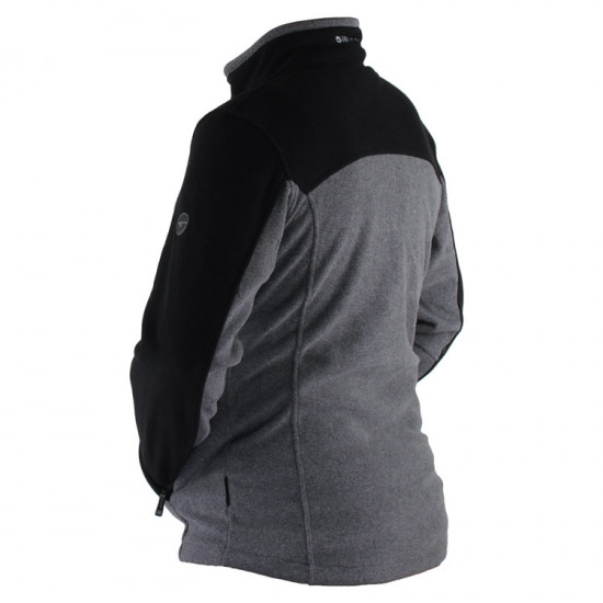 Mens fleece jacket HI-TEC Monar Ebony melange/Black Mens fleece jacket HI-TEC Monar Ebony melange/Black