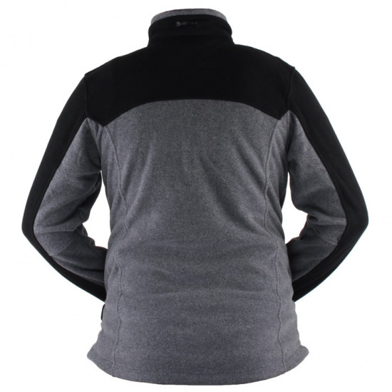 Mens fleece jacket HI-TEC Monar Ebony melange/Black Mens fleece jacket HI-TEC Monar Ebony melange/Black