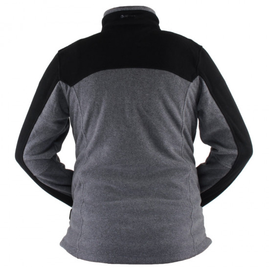 Mens fleece jacket HI-TEC Monar Ebony melange/Black