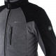 Mens fleece jacket HI-TEC Monar Ebony melange/Black Mens fleece jacket HI-TEC Monar Ebony melange/Black