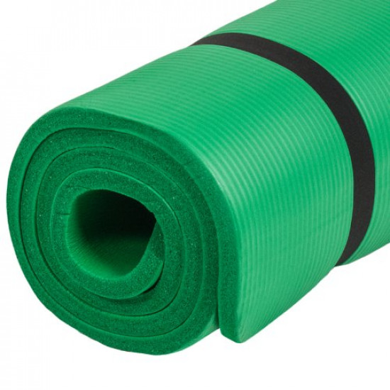 Yoga mat SPARTAN Yoga Green, 11 mm