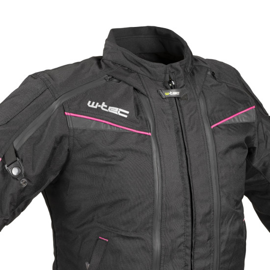 Women's motorcycle jacket W-TEC Progair Lady - Black- Pink