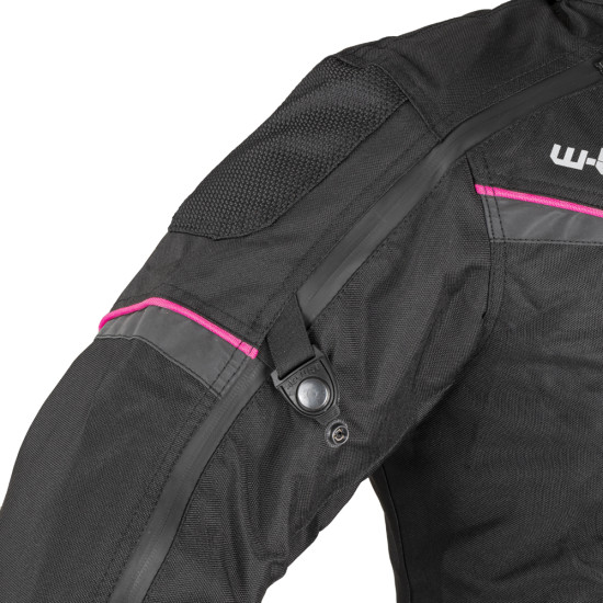 Women's motorcycle jacket W-TEC Progair Lady - Black- Pink