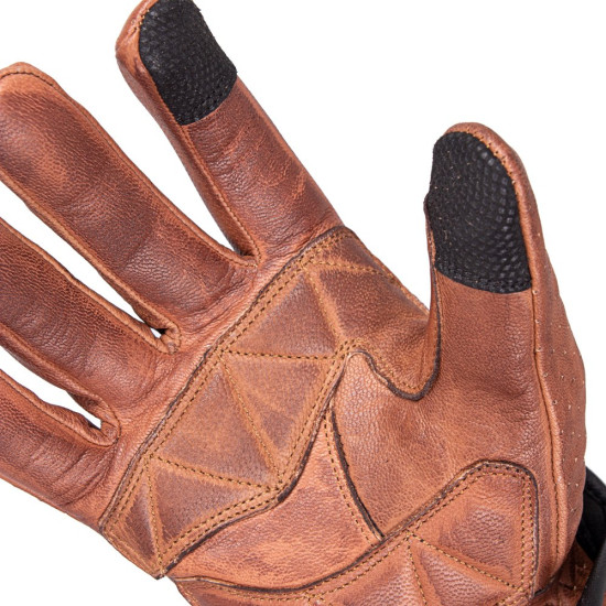 Leather Motorcycle Gloves W-TEC Dahmer - Dark Brown