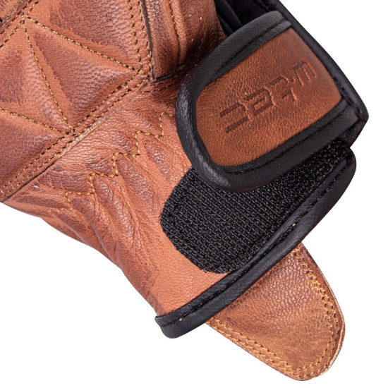 Leather motorcycle gloves W-TEC Dahmer, Light brown