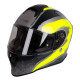 Motorcycle helmet W-TEC Integra Graphic - Black - Yellow