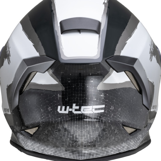Motorcycle helmet W-TEC Integra Graphic - Black - Yellow