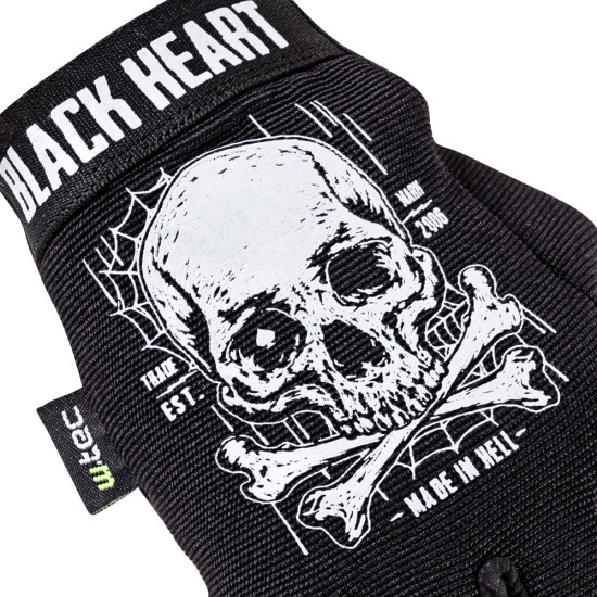 Motorcycle gloves W-TEC Black Heart Web Skull