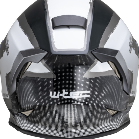 Motorcycle helmet W-TEC Integra Graphic - Black-White