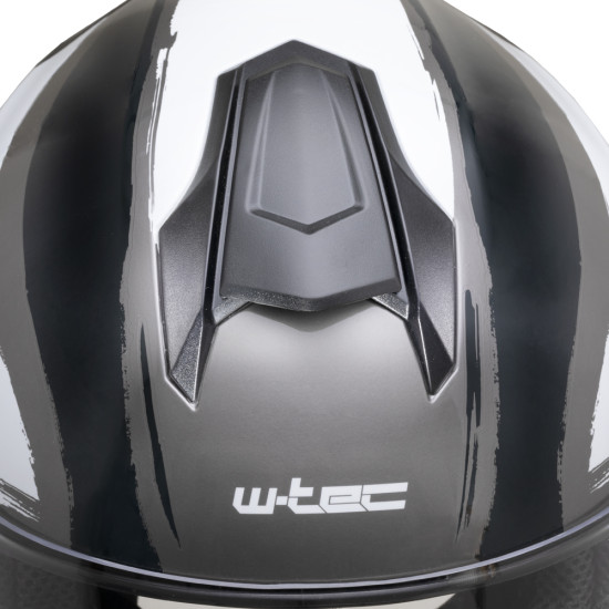 Motorcycle helmet W-TEC Integra Graphic - Black-White