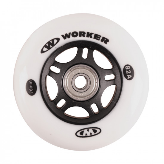 Set of wheels WORKER 76mm with bearingsABEC-7 chrome