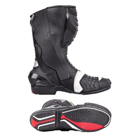 Motorcycle boots W-TEC Arkus, Black - White