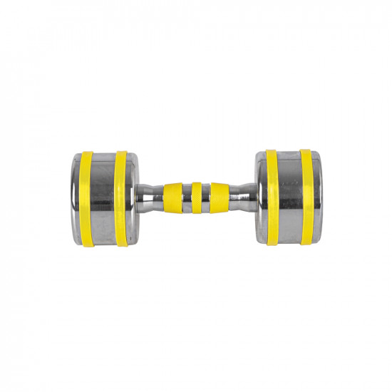 Chrome-plated dumbbell inSPORTline Yellsteel 6 kg