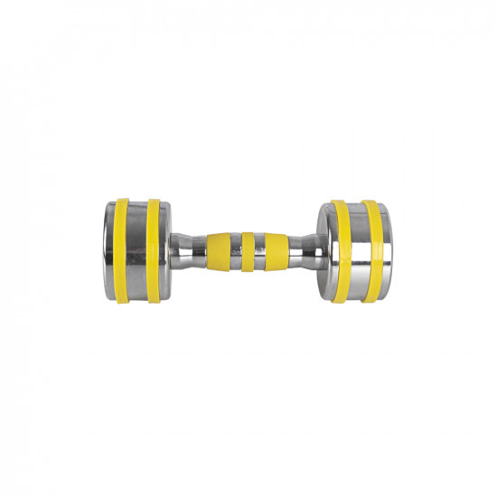 Chrome dumbbell inSPORTline Yellsteel 5 kg