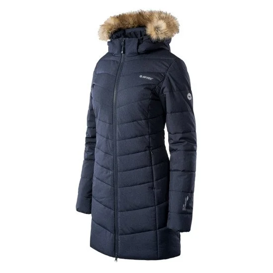 Womens quilted coat HI-TEC Lady Gala Insignia Blue melange Womens quilted coat HI-TEC Lady Gala Insignia Blue melange