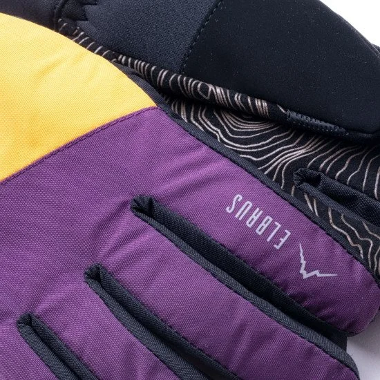Womens ski gloves ELBRUS Pointe Wo s Cadmium yellow-Plum purple Womens ski gloves ELBRUS Pointe Wo s Cadmium yellow-Plum purple