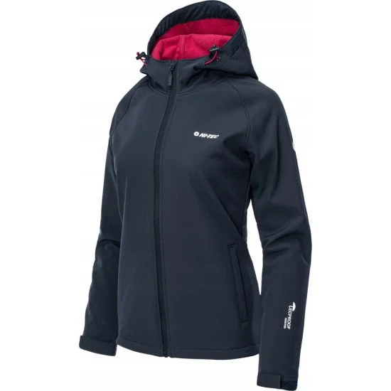 Women's softshell jacket HI-TEC Lady Neti II Blue nights-Sangria Women's softshell jacket HI-TEC Lady Neti II Blue nights-Sangria