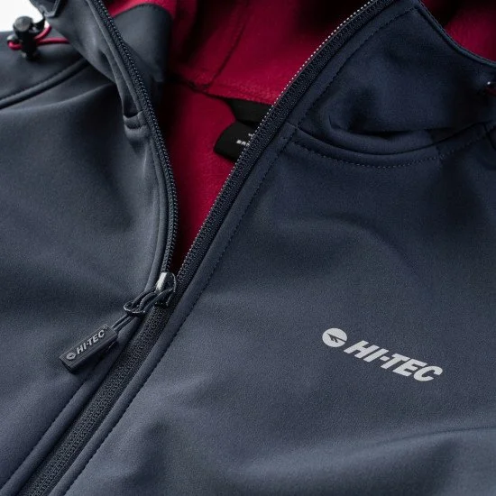 Women's softshell jacket HI-TEC Lady Neti II Blue nights-Sangria Women's softshell jacket HI-TEC Lady Neti II Blue nights-Sangria