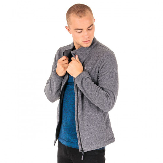 Men's fleece jacket HI-TEC Henis, Melange gray