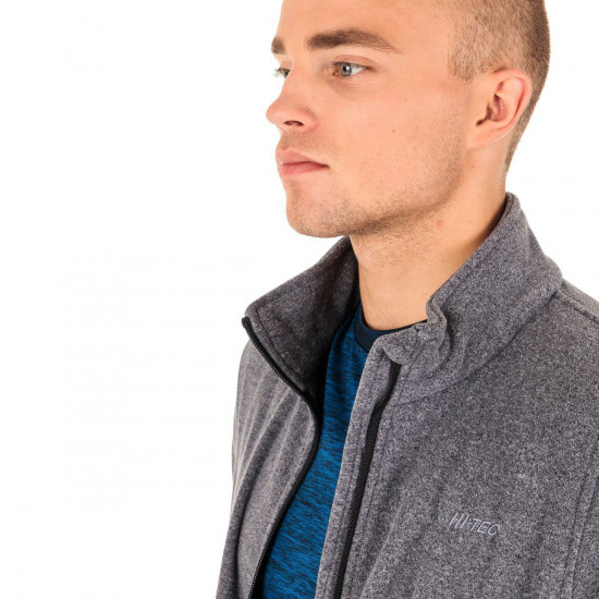 Men's fleece jacket HI-TEC Henis, Melange gray