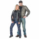 Women's leather motorcycle jacket W-TEC Caronina NF-1174, Black Women's leather motorcycle jacket W-TEC Caronina NF-1174, Black