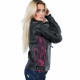 Women's leather motorcycle jacket W-TEC Caronina NF-1174, Black Women's leather motorcycle jacket W-TEC Caronina NF-1174, Black