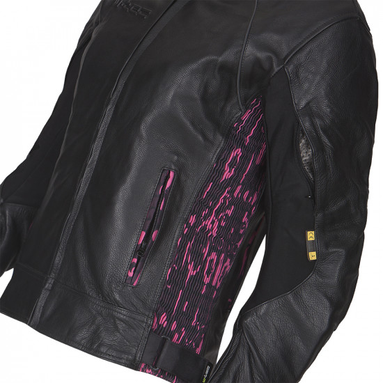 Women's leather motorcycle jacket W-TEC Caronina NF-1174, Black Women's leather motorcycle jacket W-TEC Caronina NF-1174, Black