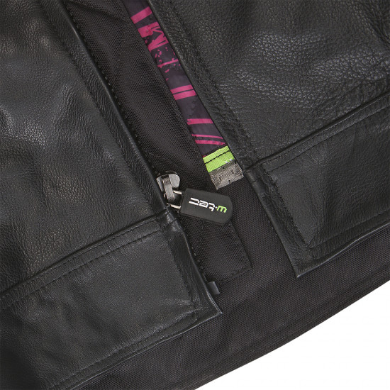 Women's leather motorcycle jacket W-TEC Caronina NF-1174, Black Women's leather motorcycle jacket W-TEC Caronina NF-1174, Black