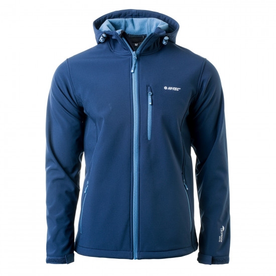 Men's hiking jacket HI-TEC Caen, Blue / St. Blue Men's hiking jacket HI-TEC Caen, Blue / St. Blue