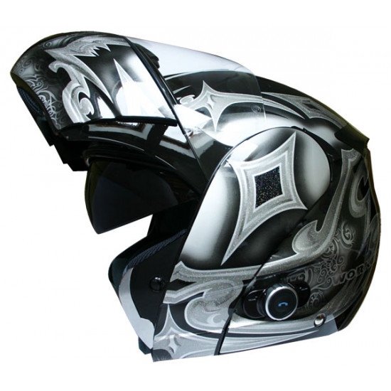 WORKER V210 Bluetooth motorcycle helmet + Interkom, Red