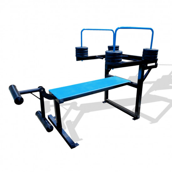 Outdoor leg press exerscise bench