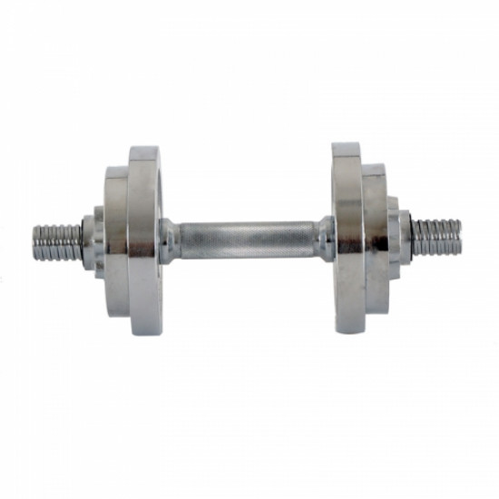 Set of chrome-plated dumbbells 2x10 kg