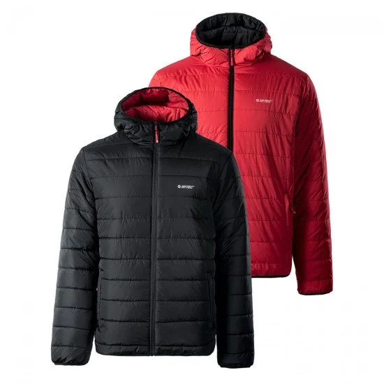Men's jacket HI-TEC Halden, Black / Red