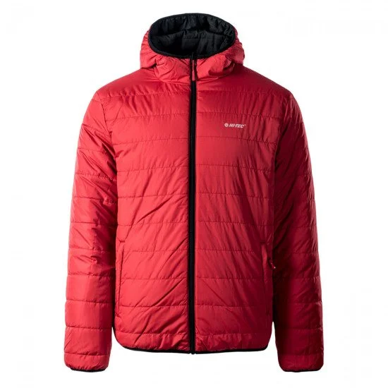 Men's jacket HI-TEC Halden, Black / Red