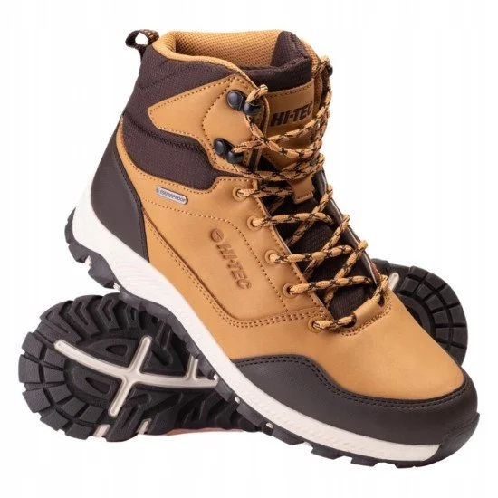 Men's Boots with Waterproof Membrane HI-TEC Hirol MID WP - Camel-Brown-Beige