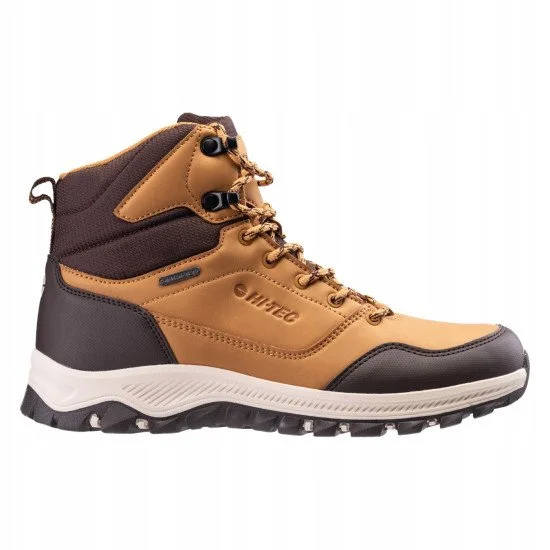 Men's Boots with Waterproof Membrane HI-TEC Hirol MID WP - Camel-Brown-Beige