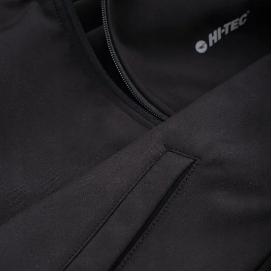 Mens softshell jacket HI-TEC Derai Black Mens softshell jacket HI-TEC Derai Black
